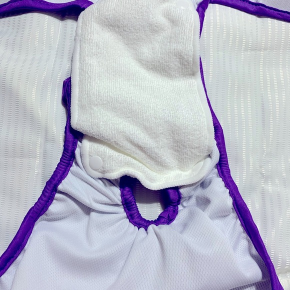 Teamoy Washable Female Dog Diaper, Reusable Doggie Diaper. SZ LG. Purple NOWT - Picture 5 of 9